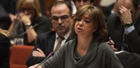 La diputada de CiU, Meritxell Borrás, en la comisión de investigación del caso Pujol.