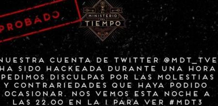 Unos hackers tomaron control de la cuenta de Twitter de 'El ministerio del tiempo'.
