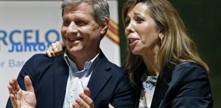 La presidenta del PPC, Alicia Sánchez-Camacho, durante el acto de presentación de Alberto Fernández Díaz como candidato a la alcaldía de Barcelona