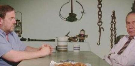 Captura de imagen de la conversación entre Oriol Junqueras y Justo Molinero