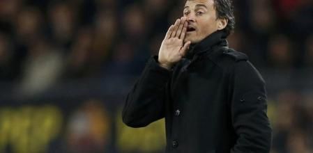 Luis Enrique durante la vuelta contra el City