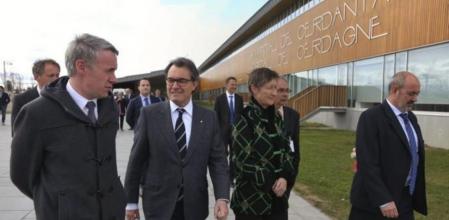 El presidente de la Generalitat, Artur Mas, este lunes durante su visita a La Cerdanya