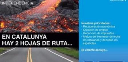 Imagen de la nueva campaña del PPC contra la hoja de ruta de CDC y ERC