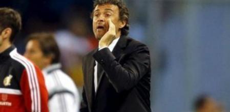 Luis Enrique se desgañita en la banda durante el choque contra su exequipo en Balaídos