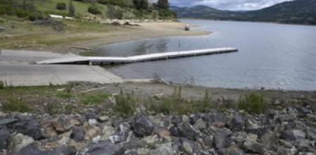 El lago Mendocino en California (Estados Unidos) muestra signos de la sequía que azota la región