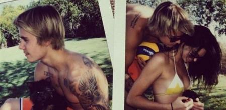 Justin Bieber y Kendall Jenner tonteando en Coachella 2015