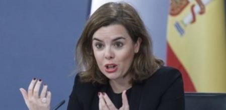 La vicepresidenta del Gobierno, Soraya Sáenz de Santamaría, en Consejo de Ministros.