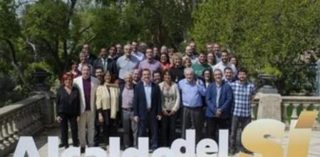 El candidato de ERC en Barcelona, Alfred Bosch ha presentado la lista con la que concurrirá a las municipales con Moviment d'Esquerres-Bcn Ciutat Oberta, Avancem -escisiones del PSC- y la plataforma 'Catalunya Sí