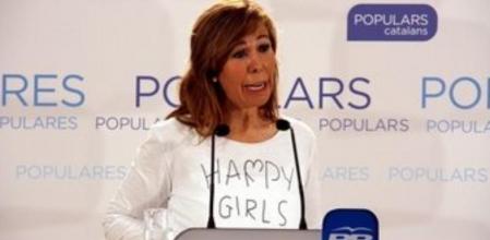 La presidenta del PPC, Alícia Sánchez Camacho, durante la su intervención en Vic