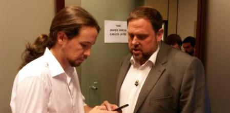 Pablo Iglesias y Oriol Junqueras intercambiaron sus números de teléfonos