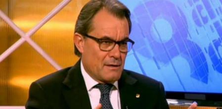 Artur Mas, en el plató del programa '8 al dia'