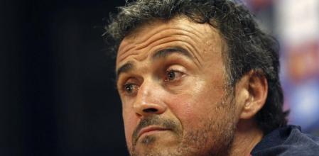 Luis Enrique antes del choque contra el Córdoba