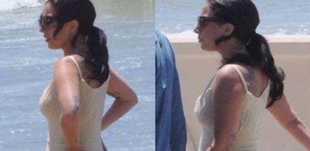 La cantante Lady Gaga, con una barriguita sospechosa que anuncia un posible embarazo