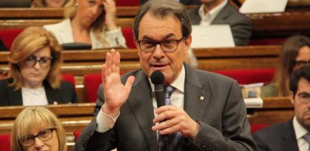 Artur Mas, durante la sesión de control.