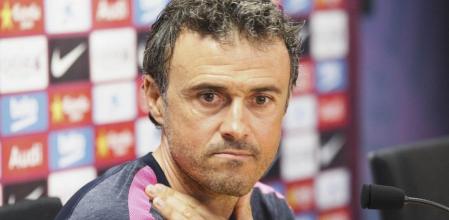 Luis Enrique comparece ante la prensa antes del partido contra la Real Sociedad