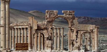 La ciudad de Palmira, otrora llena de turistas, estaba hoy vacía