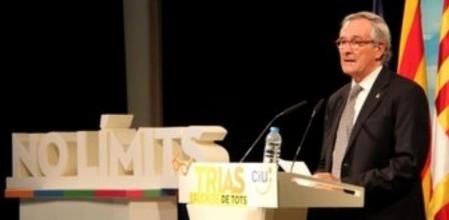 Xavier Trias, interviene en el acto con las entidades relacionadas con el bienestar y la acción social.