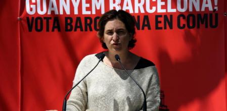 Ada Colau durante un acto en Sant Andreu