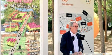 Xavier Trias presenta sus propuestas sobre nuevas tecnologías en el Parc Central del Poblenou