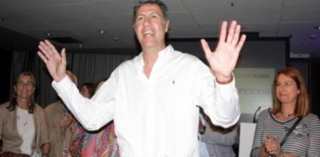 El candidato del PP en Badalona, Xavier Garcia Albiol, tras conocer los resultados de las elecciones