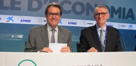 El presidente de la Generalitat, Artur Mas, y el presidente del Cercle d'Economia, Anton Costas