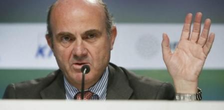 El ministro de Economía y Competividad, Luis de Guindos, durante su intervención este jueves en el Círculo de Economia, en Sitges