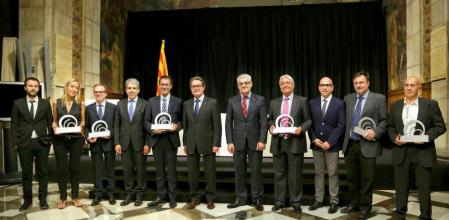 Entrega de los Premis Nacional de Comunicació 2015 en la Saló Sant Jordi del Palau de la Generalitat de Catalunya