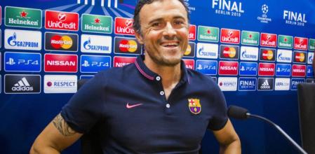 Luis Enrique en una rueda de prensa previa a la final de la Champions League