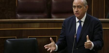 El ministro del Interior, Jorge Fernández Díaz, durante una intervención en la sesión de control al Ejecutivo en el Congreso de los Diputados