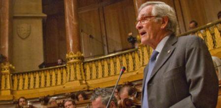XavierTrias durante su adiós en el último pleno del Ayuntamiento de Barcelona
