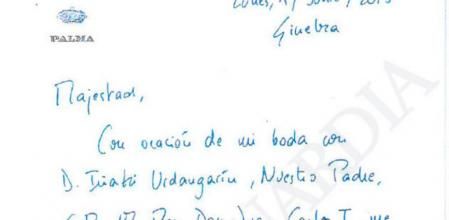Primera página de la carta remitida por la Infanta al Rey.