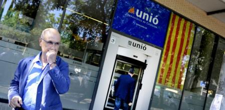 Josep Antoni Duran i LLeida después de votar en la sede central de UDC