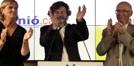 Castella valora los resultados de la consulta interna de Unió junto a Rigol y De Gispert