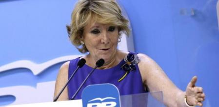 La presidenta del PP de Madrid, Esperanza Aguirre.