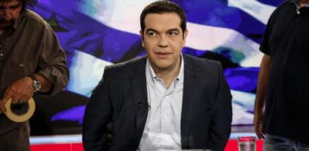 El primer ministro griego, Alexis Tsipras, momentos antes de dar un discurso televisado