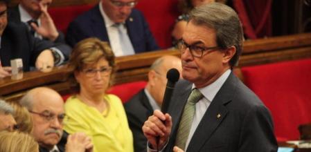 Artur Mas, president de la Generalitat, en el pleno del Parlament.