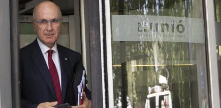 El líder de Unió, Josep Antoni Duran i Lleida, a la salida de la ejecutiva del partido