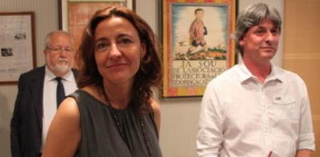 Mercè Conesa y Dionís Guiteras, con Salvador Esteve al fondo.