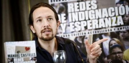 El secretario general de Podemos, Pablo Iglesias, durante la presentación del libro 