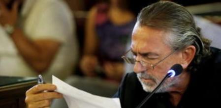 El presunto cabecilla de la trama Gürtel, Francisco Correa, durante su declaración en el juicio por los contratos de la Generalitat con dicha red para el montaje de su expositor en la feria de turismo Fitur.