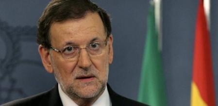 El presidente del Gobierno español, Mariano Rajoy, durante la rueda de prensa conjunta con el primer ministro de Argelia, Abdelmalek Sellal