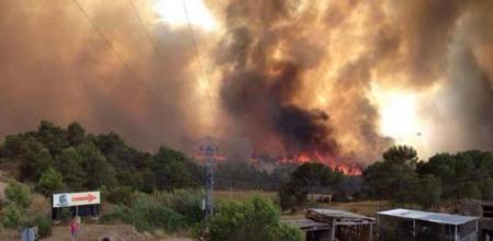 Imagen del incendio de Òdena