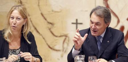 El presidente de la Generalitat, Artur Mas, y la vicepresidenta, Neus Munté, durante la reunión semanal del Govern