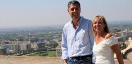 Xavier Garcia Albiol, y la cabeza de lista por Lleida, Marisa Xandri, en la Seu Vella