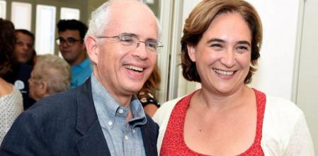 Colau y el primer teniente de alcalde de Nueva York, Anthony Shorris, en Barcelona