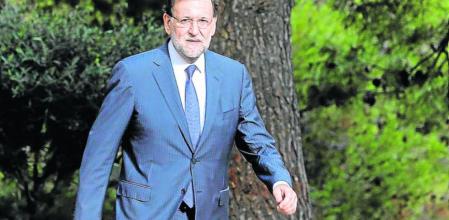 El presidente del Gobierno, en el Palacio de Marivent, cuando acudió en julio a una audiencia con el Rey.