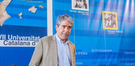 El conseller Frances Homs en la Universitat Catalana d'Estiu donde descartó a CDC de en eventual pacto constitucional.