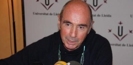 Lluís Llach, durante la firma del convenio de colaboración con la Universitat de Lleida.