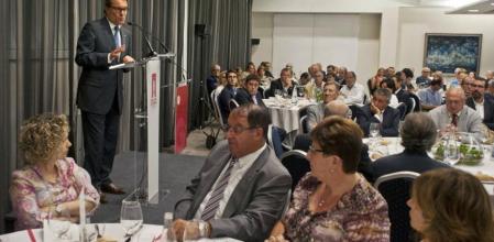 El president Artur Mas, durante una conferencia en Girona
