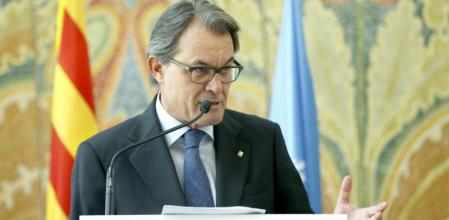 El presidente de la Generalitat, Artur Mas, pronunció una declaración institucional con motivo del 70 aniversario de Naciones Unidas